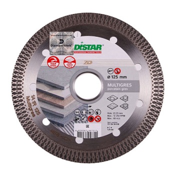 Disc diamantat Multigres 125mm 1A1R 125x1,4/1,0x10x22,23 Placi ceramice, Tigla de porcelan Disc diamantat Multigres 125mm 1A1R 125x1,4/1,0x10x22,23 Placi ceramice, Tigla de porcelan