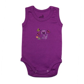 Body maiou, Pifou, 1-2 luni, mov pisicuta Body maiou, Pifou, 1-2 luni, mov pisicuta