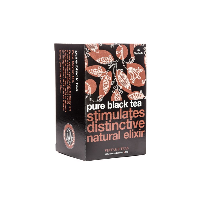 Vintage fekete tea, tiszta, 30 db.