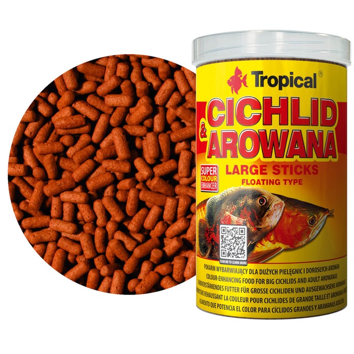 Hrana ciclide Tropical Cichlid&Arowana Large Sticks 1000ml