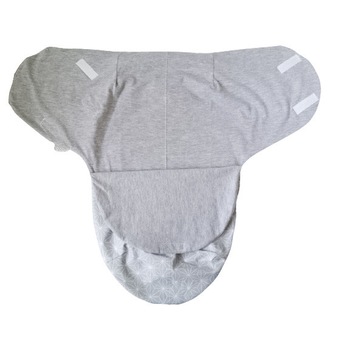 Sistem de infasat din bumbac pentru bebelusi, Inchidere Velcro, Sky Bunny Grey Sistem de infasat din bumbac pentru bebelusi, Inchidere Velcro, Sky Bunny Grey