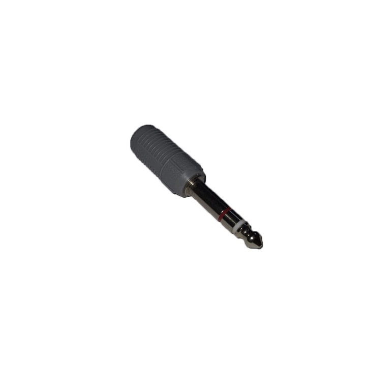 Mufa adaptor stereo profesionala, jack 6.3 tata la jack 3.5 mama, gri, Lumberg
