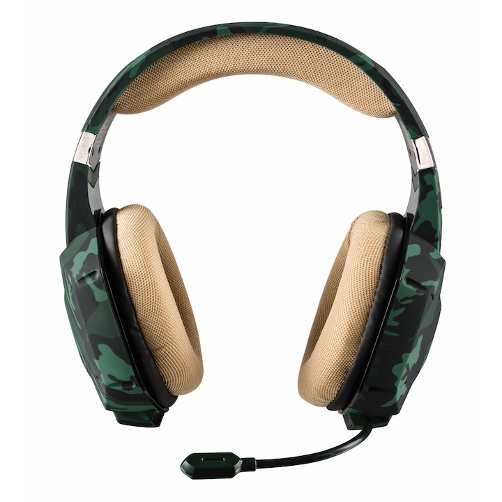 Слушалки Gaming Trust GXT 322C, Green Camouflage