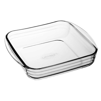 Vas termorezistent Pyrex, patrat, 21 x 21 cm Vas termorezistent Pyrex, patrat, 21 x 21 cm