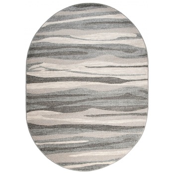 Covor Sari Ov Modern Short Pile Chemex K186A gri 160x220 Covor Sari Ov Modern Short Pile Chemex K186A gri 160x220