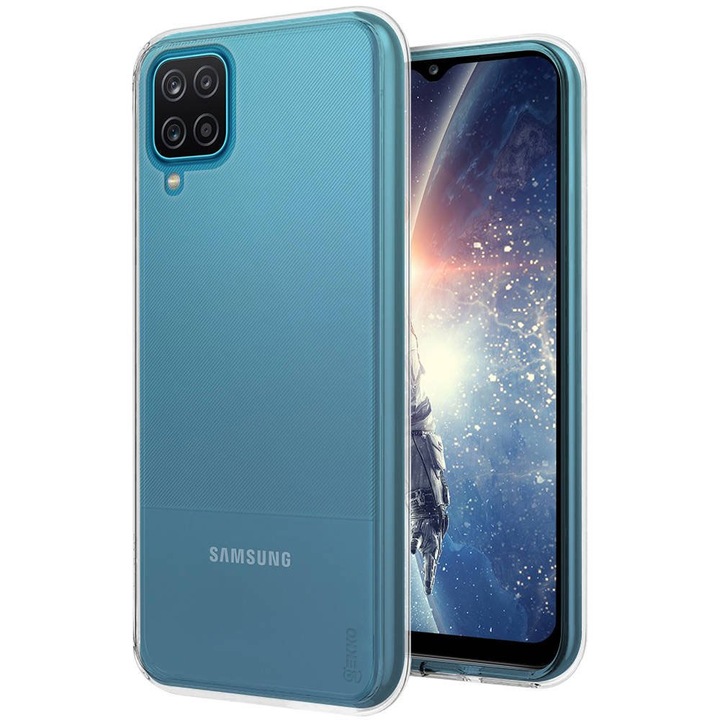 Husa compatibila Samsung A12 - Silicon Jelly, Gekko UltraSlim (0.33mm) - Transparenta