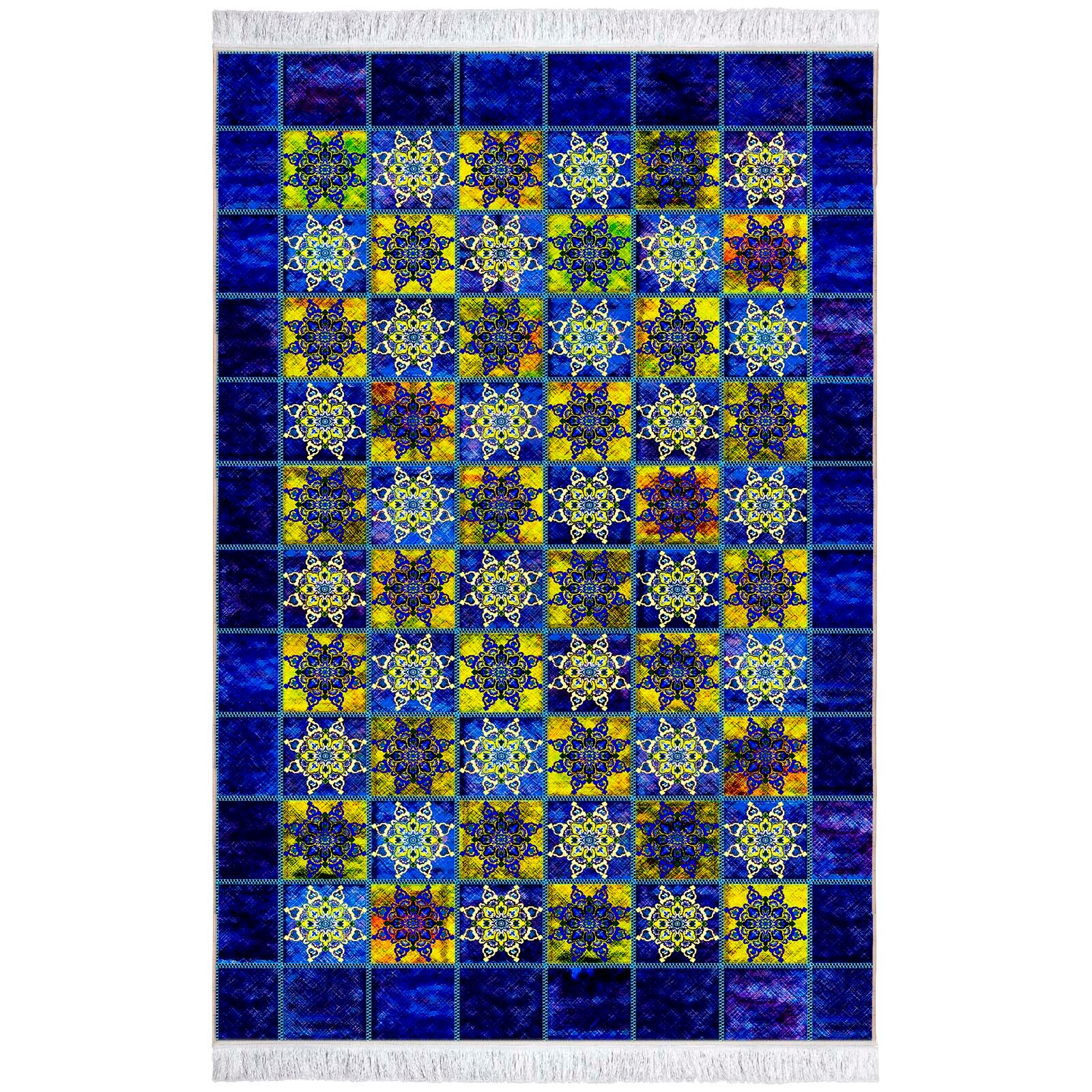 Covor Persan Mecanic EuCarpet 100527b3 Dimensiune 150x225cm Design Modern Albastru