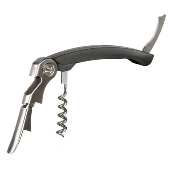 Tirbuson Profesional in 2 trepte, Vacu Vin, metal, negru Tirbuson Profesional in 2 trepte, Vacu Vin, metal, negru