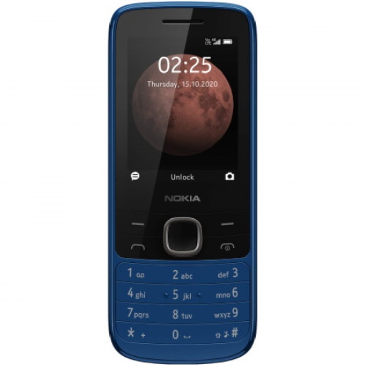 Мобилен телефон Nokia 225, Dual SIM, 4G, Син