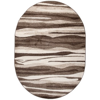 Covor Sari Ov Modern Short Pile Chemex K186A maro 120x170 Covor Sari Ov Modern Short Pile Chemex K186A maro 120x170