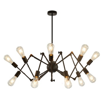 Lustra Spider Retro rustic pendule Negru 10 x E27, 220V 8769-108-SP10 Lustra Spider Retro rustic pendule Negru 10 x E27, 220V 8769-108-SP10
