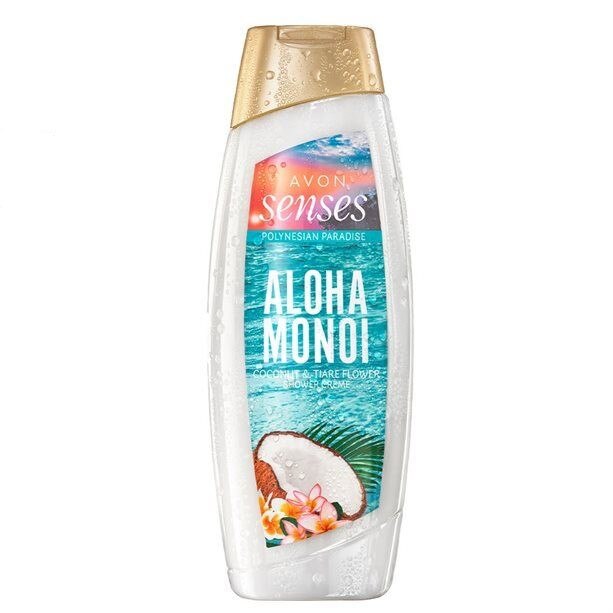 Gel de dus Senses Aloha Monoi, cu floare de Tiare si cocos, 500 ml