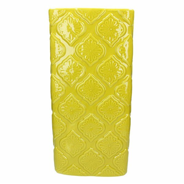 Vaza decorativa Tognana, ceramica, 23x12xH48 cm, verde acid