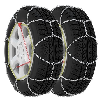 Set de 2 lanturi antiderapante de zapada pentru SUV, vidaXL, Otel, Marime 390, Argintiu Set de 2 lanturi antiderapante de zapada pentru SUV, vidaXL, Otel, Marime 390, Argintiu