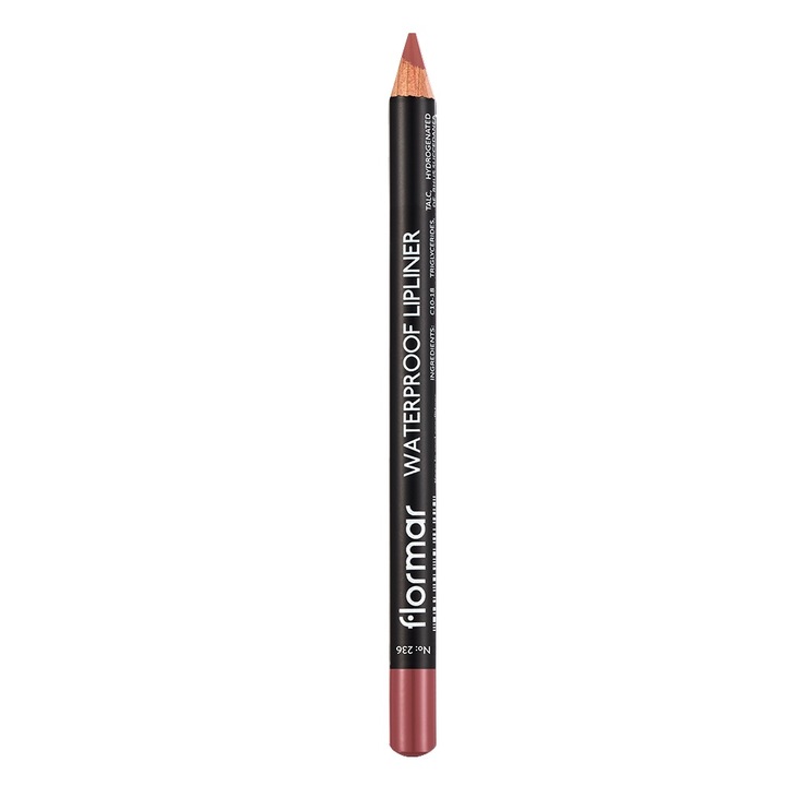 Creion Waterproof Lipliner Flormar roz aluna