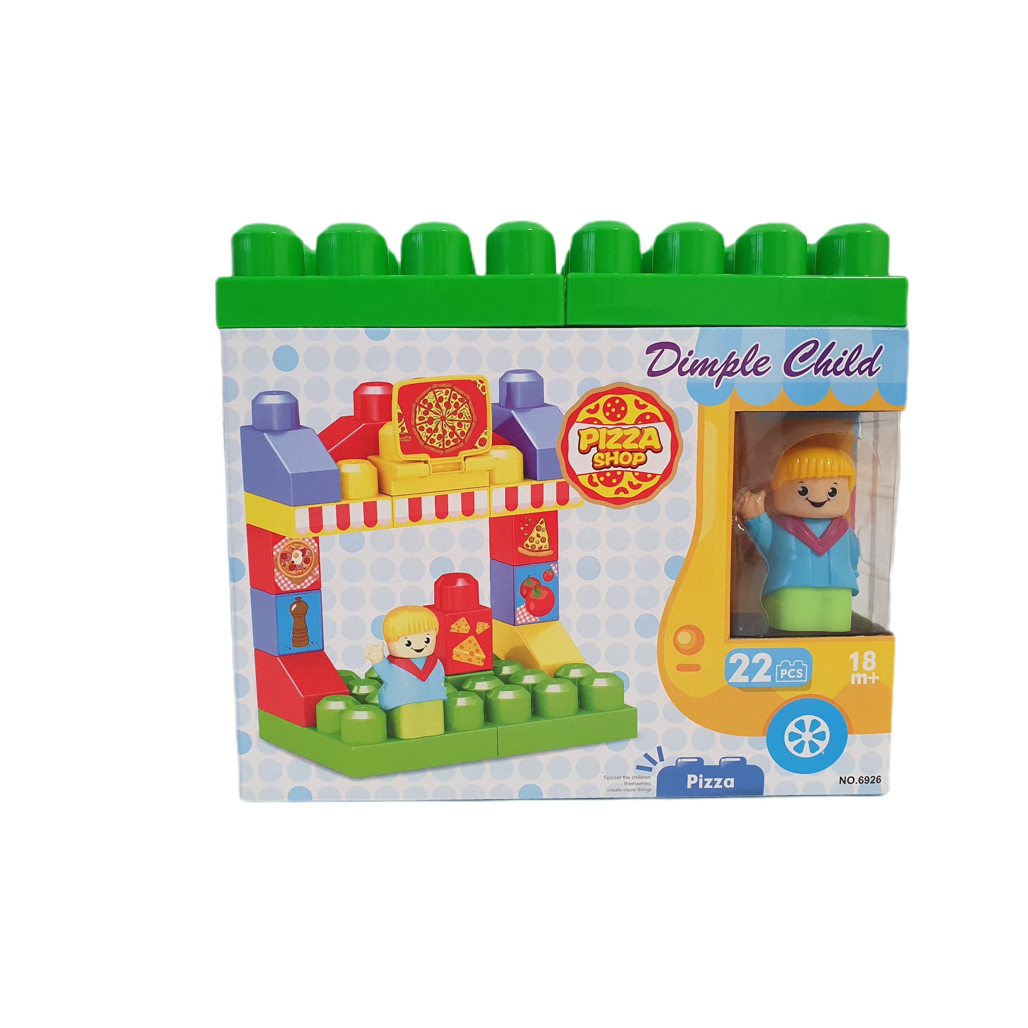 Set caramizi de construit, Magazin Pizza, + 18 luni