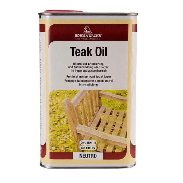 Ulei pentru lemn, ulei de Teak, Borma Wachs, 1 L, transparent