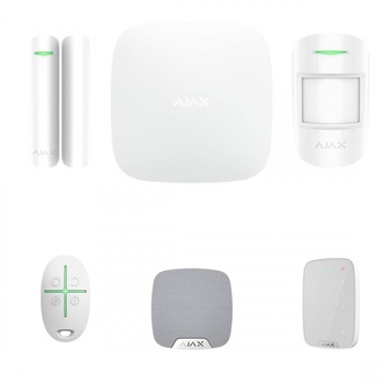 Kit alarma AJAX wi-fi cu tastatura si sirena de interior pentru spatii interioare Kit alarma AJAX wi-fi cu tastatura si sirena de interior pentru spatii interioare