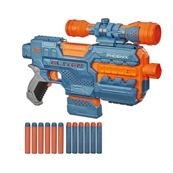 Arma blaster Nerf, model Elite 2.0 Phoenix CS 6 , multicolor, include 12 proiectile moi Arma blaster Nerf, model Elite 2.0 Phoenix CS 6 , multicolor, include 12 proiectile moi