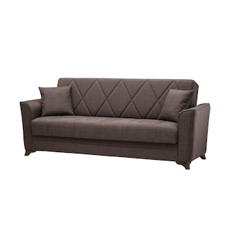 Canapea extensibila Belleza, Mara, stofa, maro, 227 x 90 x 84 cm Canapea extensibila Belleza, Mara, stofa, maro, 227 x 90 x 84 cm