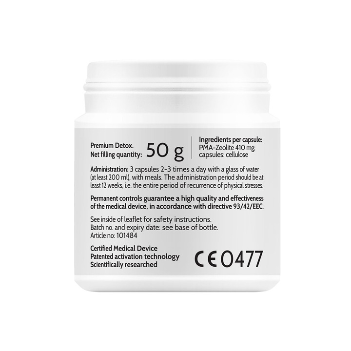 Zeolit Spectrum Austria - zeolit pur 100%, dublu activat, 100 capsule
