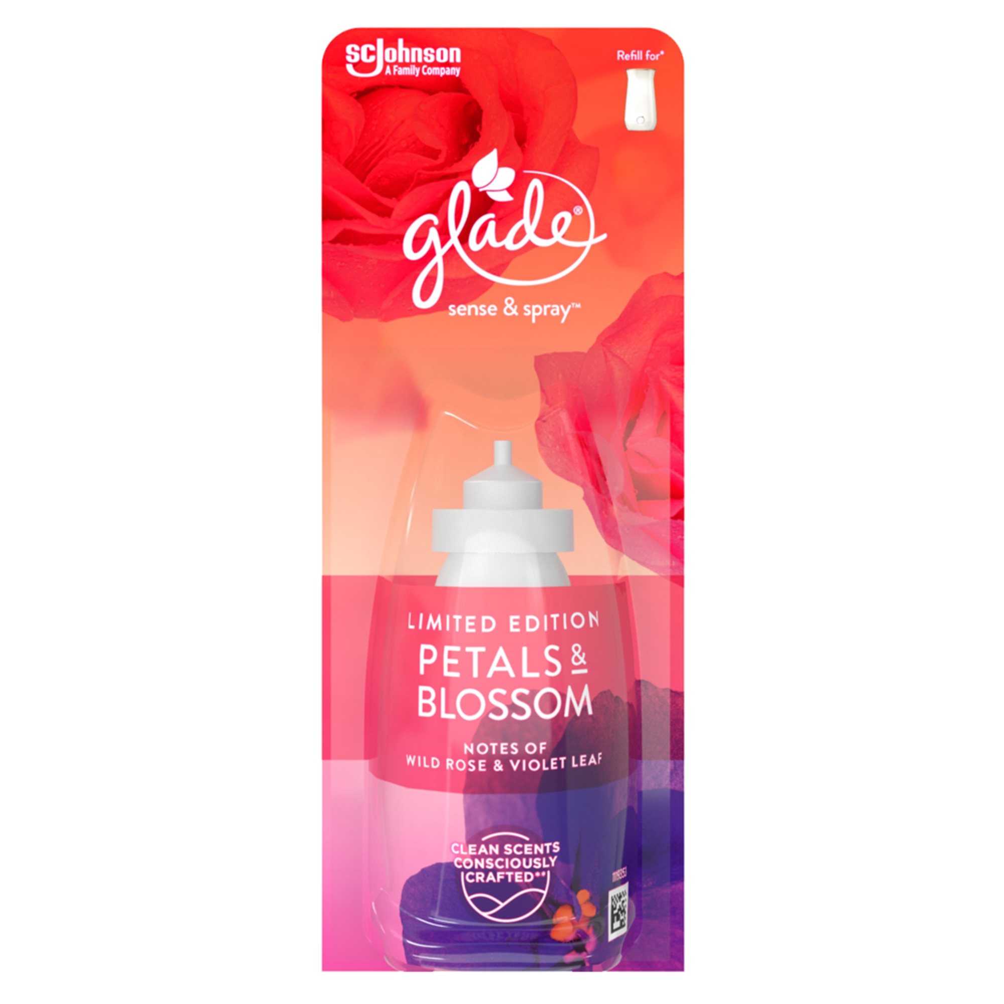 Rezerva odorizant de aer Glade Sense&Spray, Petals & Blossom, 18ml