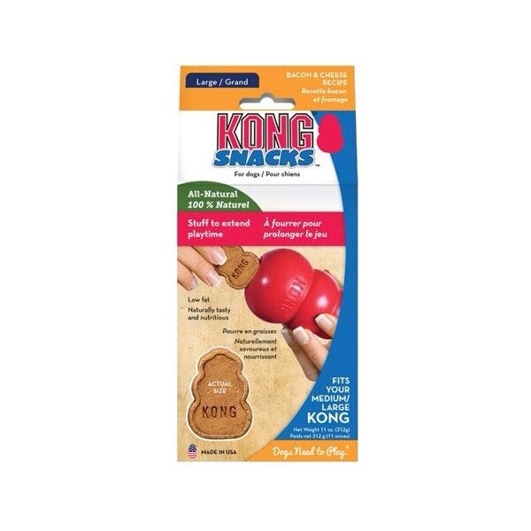 Recompense pentru catei, Kong Snacks Bacon and Cheese, Talie mica, 198 g
