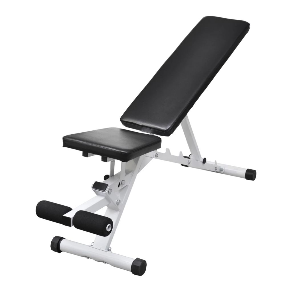 Banca de exercitii, vidaXL, Otel, 133 x 41 x 47,5 cm, Negru