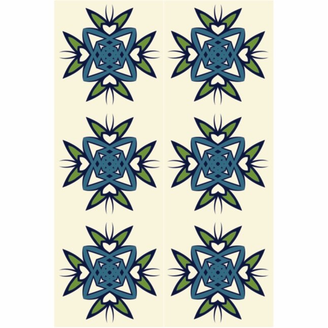 Set 6 buc stickere autocolante faianta decorativa 20cm x 30cm model steluta albastra 30