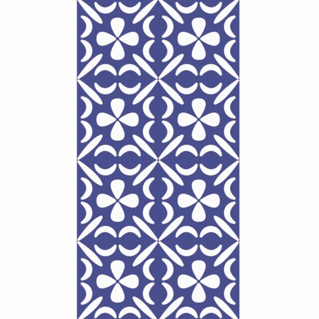 Set 6 buc stickere autocolante faianta decorativa 20cm x 40cm model Blue Ornament
