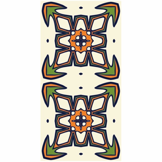 Set 6 buc stickere autocolante faianta decorativa 20cm x 40cm model abstract desen cu sageti in colturi