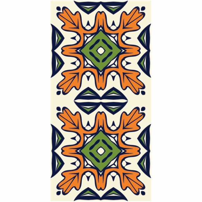 Set 6 buc stickere autocolante faianta decorativa 20cm x 40cm model sageata verde contur albastru