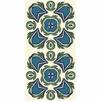 set 6 buc stickere autocolante faianta decorativa 20cm x 40cm model abstract cu verde si albastru imagen 47_0_
0