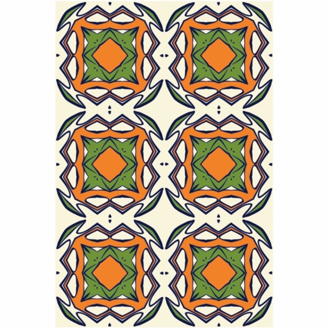 Set 6 buc stickere autocolante faianta decorativa 20cm x 30cm model abstract cu desen in 4 culori