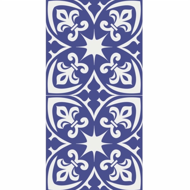 Set 6 buc stickere autocolante faianta decorativa 20cm x 40cm model cu steluta in centru