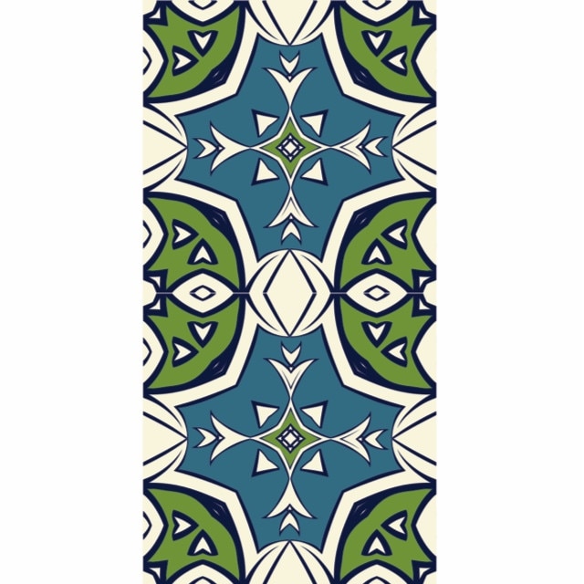 Set 6 buc stickere autocolante faianta decorativa 20cm x 40cm model vintage blue 1