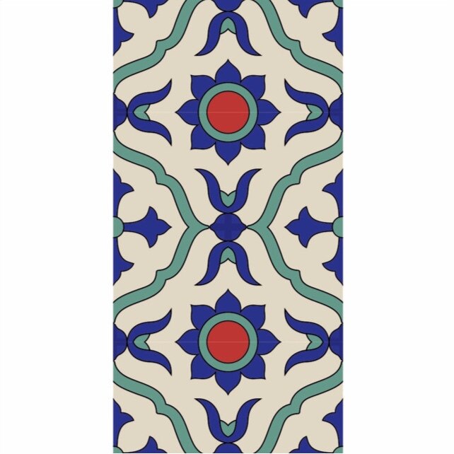 Set 6 buc stickere autocolante faianta decorativa 20cm x 40cm model floarea soarelui cu centrul rosu