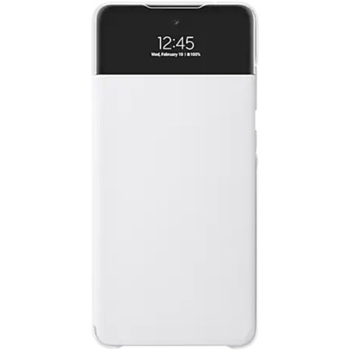 Husa de protectie Samsung Smart S View Wallet Cover pentru Galaxy A72, white