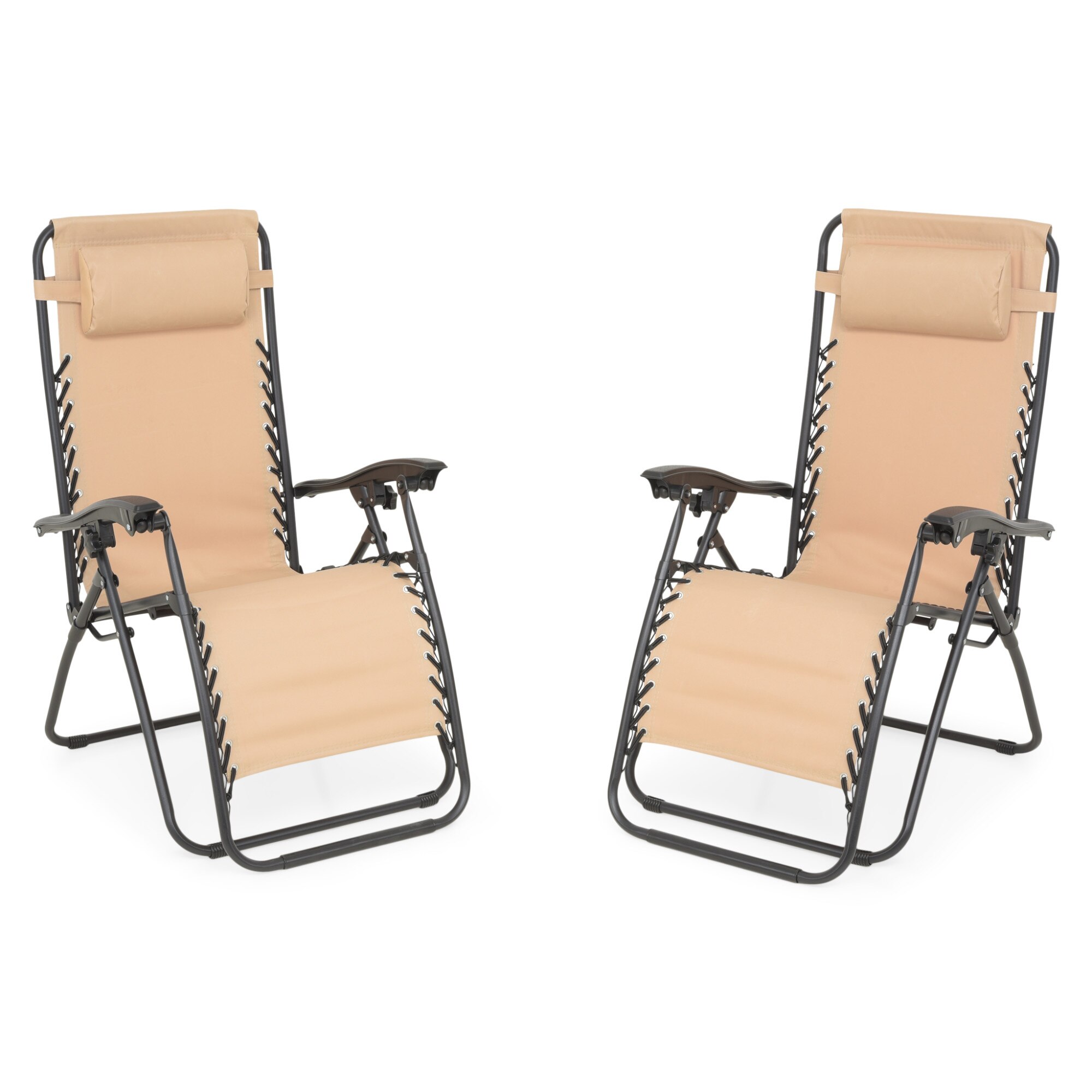 Set 2 sezlonguri pliabile gradina/terasa Maison Mex CANO L 180 l 52/64.5 H 51/109.5 bej