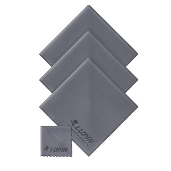 Laveta microfibra premium Lupin pentru telefon, tableta, DSLR, 40 x 55 cm, Gri (Set 3+1+husa) Laveta microfibra premium Lupin pentru telefon, tableta, DSLR, 40 x 55 cm, Gri (Set 3+1+husa)