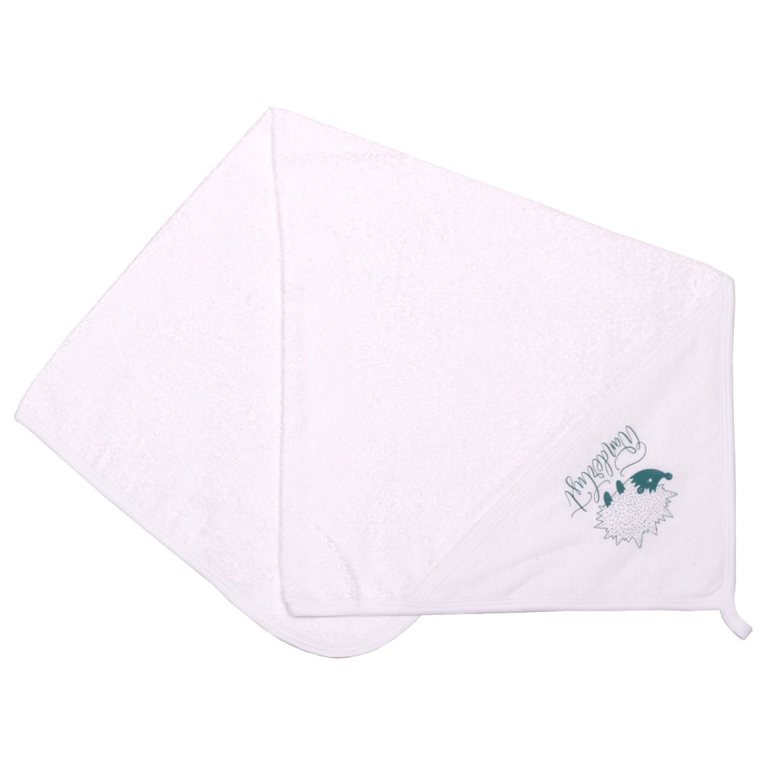 Prosop bebe cu gluga, kara baby, alb, 