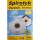 Masca de protectie FFP2 cu supapa, Spirotek, Textil, NR D, Alb