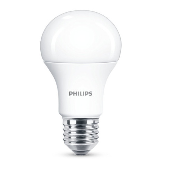 Bec LED Philips, E27, 10W / 75W, 1055 lm, lumina alba neutra 4000K