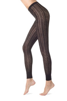 Colanti grosi ajourati din micromodal cu efect 3D - ART, Conte Elegant, Negru Colanti grosi ajourati din micromodal cu efect 3D - ART, Conte Elegant, Negru