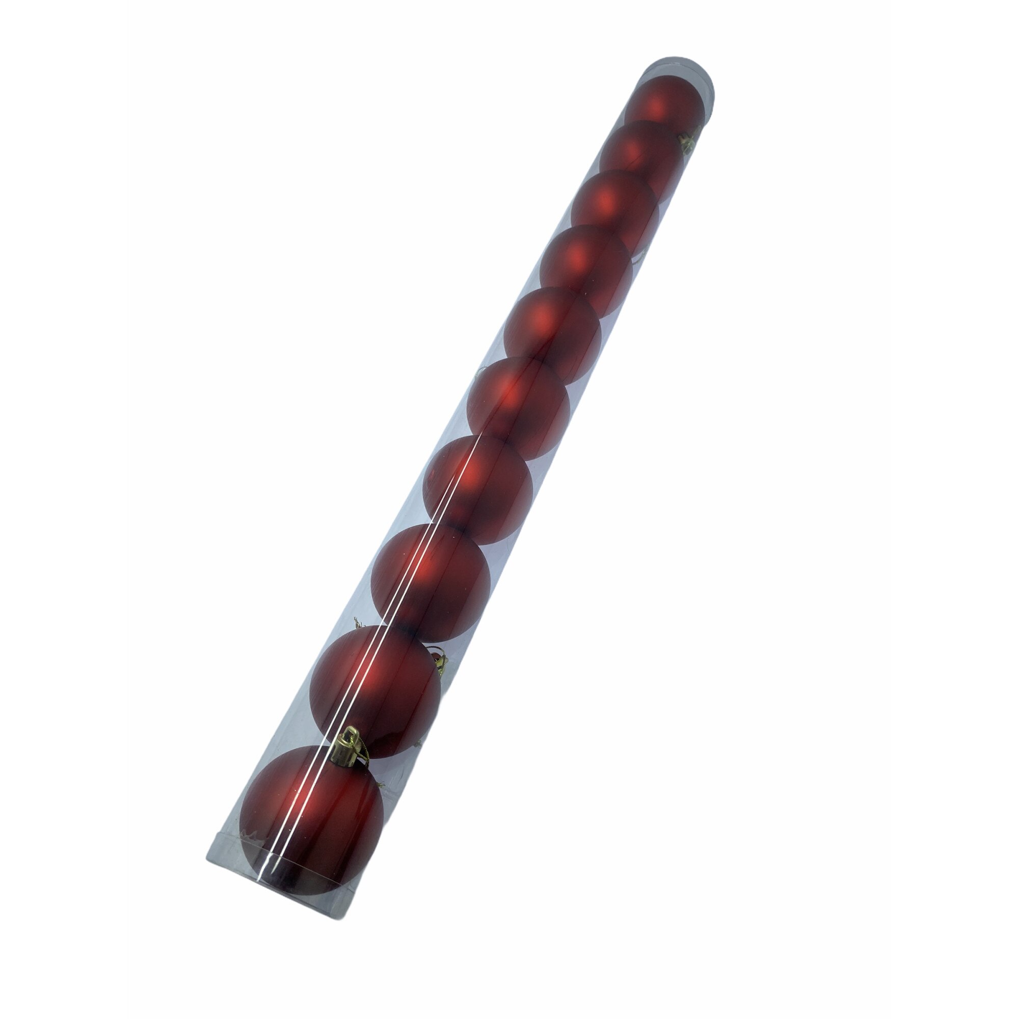 Set 10 globuri brad, Atelier, Rotund, Burgundy, 6cm