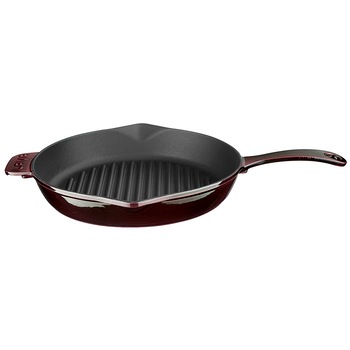 Tigaie Lava, LVYGT28PR, Fonta, Rotund, Antiaderent, Maner metalic, 2.16 L, 28 cm, Negru/Maro Tigaie Lava, LVYGT28PR, Fonta, Rotund, Antiaderent, Maner metalic, 2.16 L, 28 cm, Negru/Maro