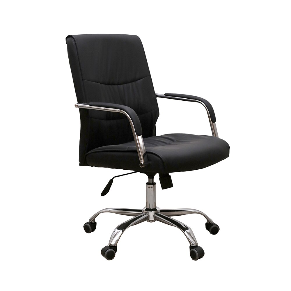 Scaun de birou Moderna Stanley, piele ecologica, negru