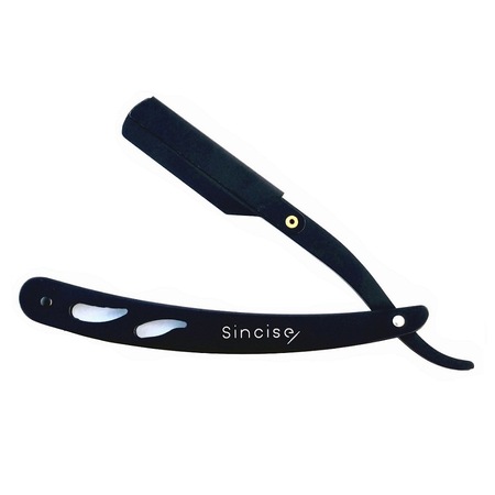 Pachet promo: Brici profesional pentru ras Sincise, otel inoxidabil cu lama interschimbabila, negru + Set 10 lame de ras pentru brici cu lama interschimbabila Sincise