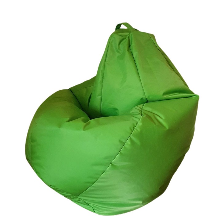 Fotoliu pufi Bean Bag tip para cu maner pentru exterior XXL Verde crud