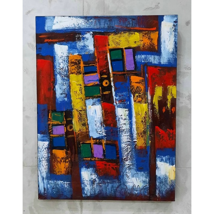 Ръчно рисувана картина Abstract City 3 от Astawan 60х80см, галерия ArtVibes TRENDING MODERN ART